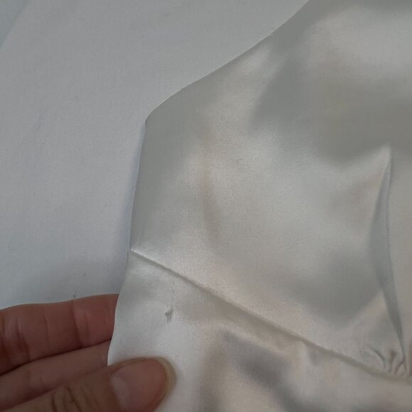 Club L London Grandeur White Halter Satin Maxi Dress Tie-neck Bridal  US size 6 - Picture 11 of 14